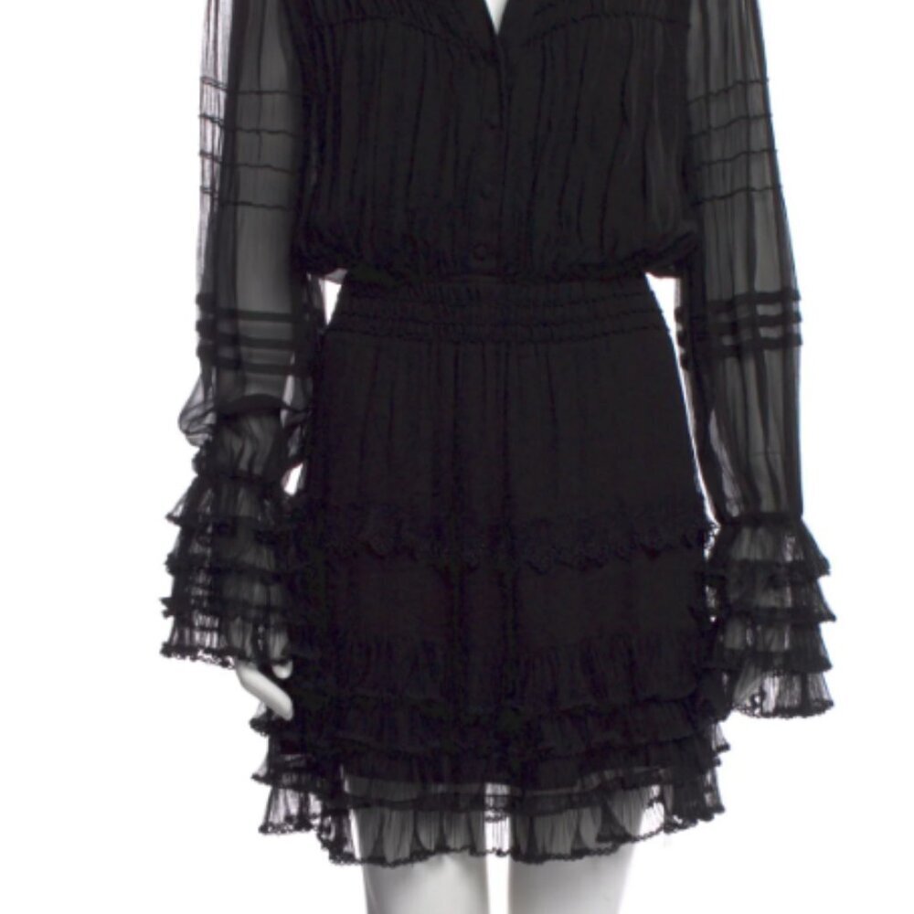 Alexis Silk Mini Dress Black Shannon Please Read - No Sz. Tag - Picture 11 of 11